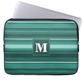 Monogram teal rand laptop fodral