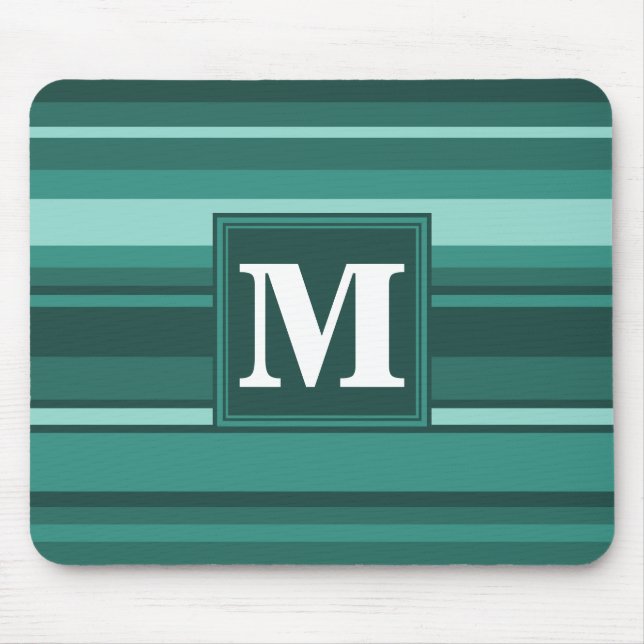 Monogram teal rand musmatta (Framsidan)
