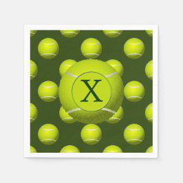 Monogram Tennis Bollar Sports mönster Pappersservett