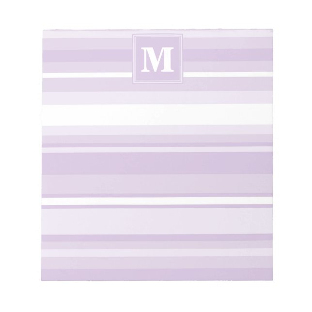 Monogram thistel lila rand anteckningsblock (Framsida)