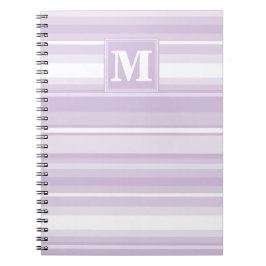Monogram thistel lila rand anteckningsbok med spiral
