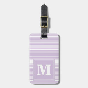 Monogram thistel lila rand bagagebricka