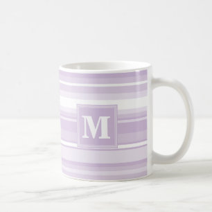 Monogram thistel lila rand kaffemugg