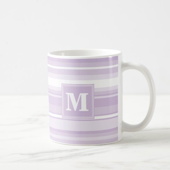 Monogram thistel lila rand kaffemugg (Höger)