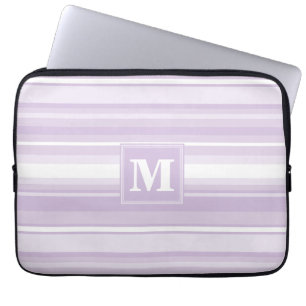 Monogram thistel lila rand laptop sleeve