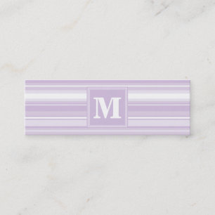 Monogram thistel lila rand mini visitkort