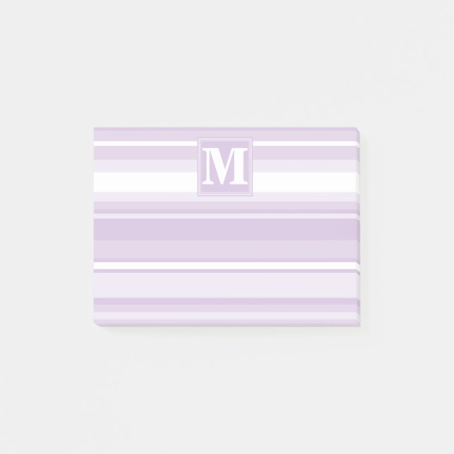 Monogram thistel lila rand post-it block (Framsida)