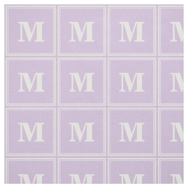 Monogram thistel lila rand tyg (Provkarta)