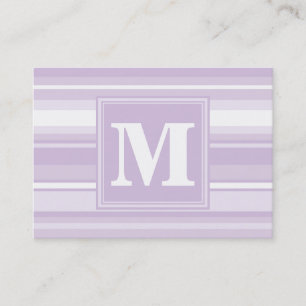 Monogram thistel lila rand visitkort