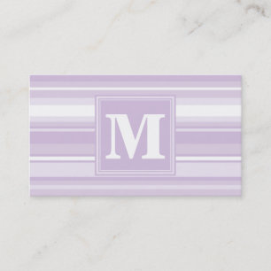 Monogram thistel lila rand visitkort