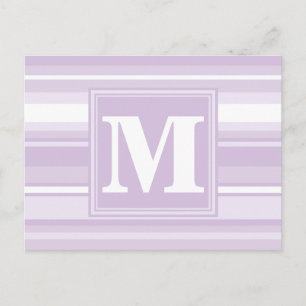 Monogram thistel lila rand vykort