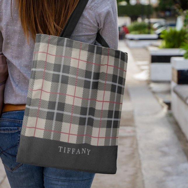 Monogram Thompson Camel Tartan Play Mönster Tygkasse (Skapare uppladdad)