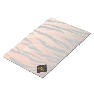 Monogram Tiger Hett Orange och svart Mönster Anteckningsblock