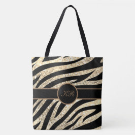 Monogram Tiger Rand Golden Glitter Gnistra Girly Tygkasse
