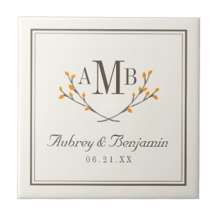Monogram Tile för Grenar Kakelplatta