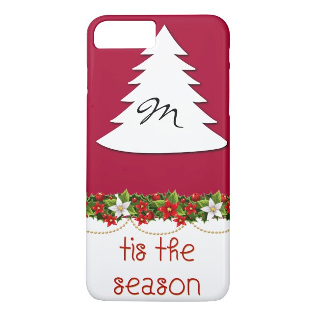 Monogram Tis The Season Holiday Telefonfodral Case-Mate iPhone Skal (Baksida)