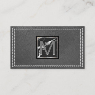 Monogram   Titelläder   Marble Visitkort