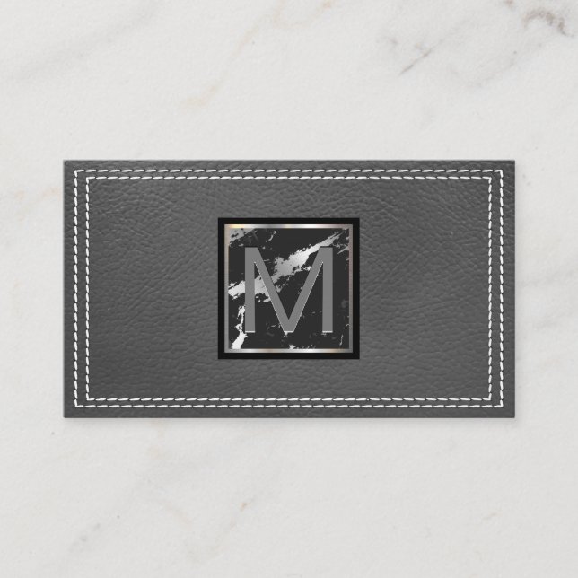 Monogram | Titelläder | Marble Visitkort (Framsida)
