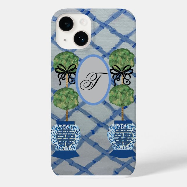 Monogram Topiary Ginger Burk iPhone/iPad-fall (Baksida)