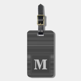 Monogram träkol rand bagagebricka