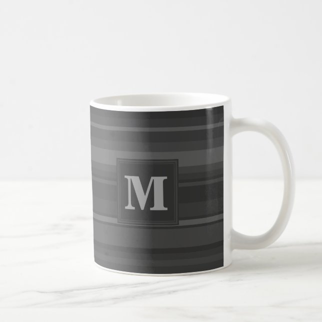Monogram träkol rand kaffemugg (Höger)