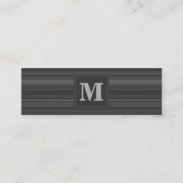 Monogram träkol rand mini visitkort