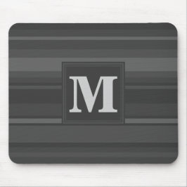 Monogram träkol rand musmatta