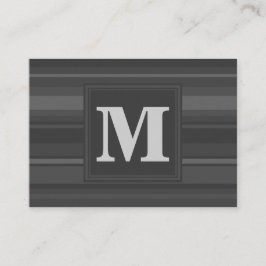 Monogram träkol rand visitkort