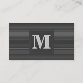Monogram träkol rand visitkort