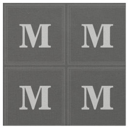 Monogram träkolskvadrater tyg