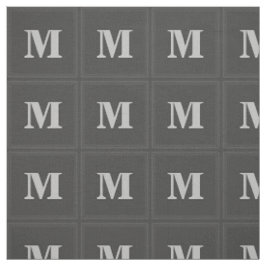 Monogram träkolskvadrater tyg