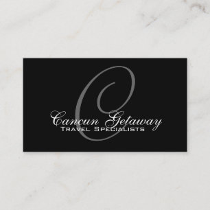 Monogram Travel Agent Affärskort Visitkort