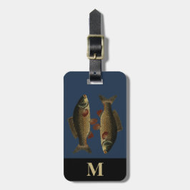 Monogram Travel Grått Grönt Carp Fish Bagagebricka