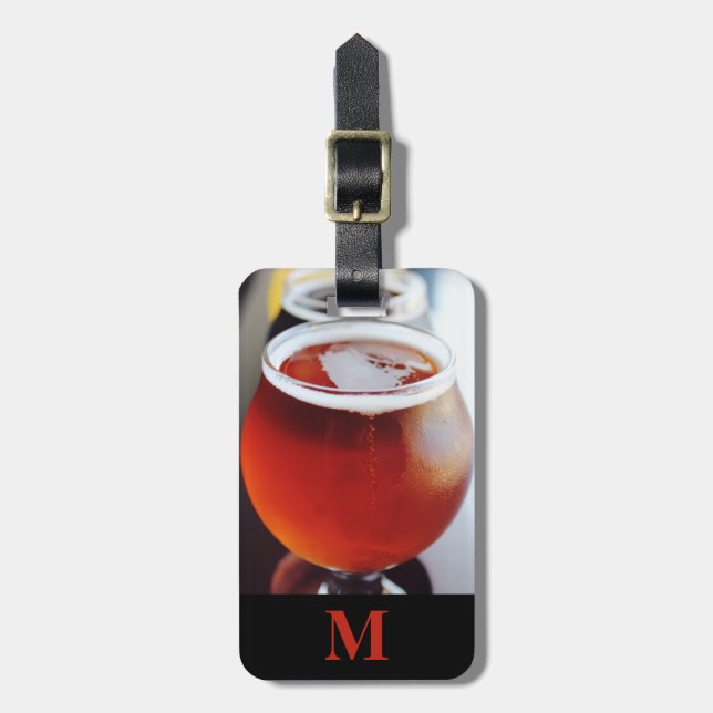 Monogram Travel i olika Öl Bagagebricka (Vertikal Framsida)