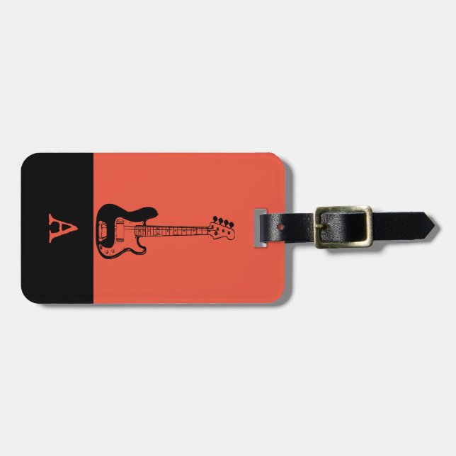 Monogram Travel Music Electric Bass Guitar Bagagebricka (Horisontell Framsida)