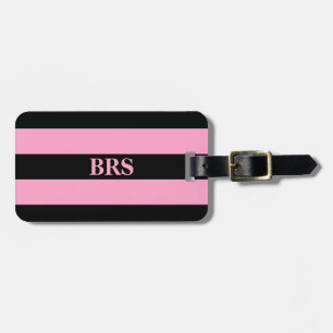 Monogram tre Black Rand på Rosa av nejlikor Bagagebricka