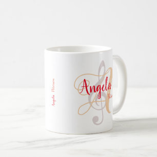 Monogram Treble Clef Music Kaffemugg