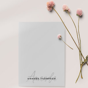 Monogram Trendig Modern Personlig med Namn Post-it Block