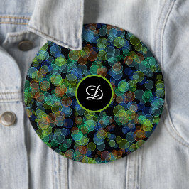 monogram trendig retro polka dots knapp