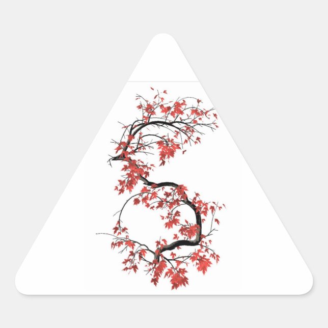 monogram triangelformat klistermärke (Framsida)