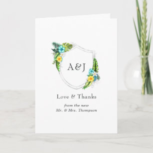 Monogram Tropical Aloha Summer Beach Wedding Tack Kort