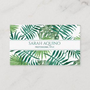Monogram Tropical Banana Handflatan Lövs Botanical Visitkort