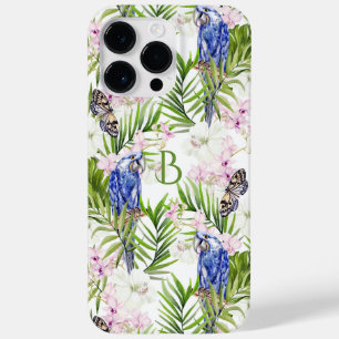 Monogram Tropical Blommigt Modern Girly Nature