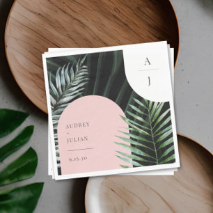 Monogram Tropical Rosa Arch Handflatan Löv Pappersservett