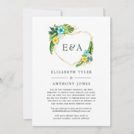 Monogram Tropical Summer Beach Reduced Guest List Meddelande