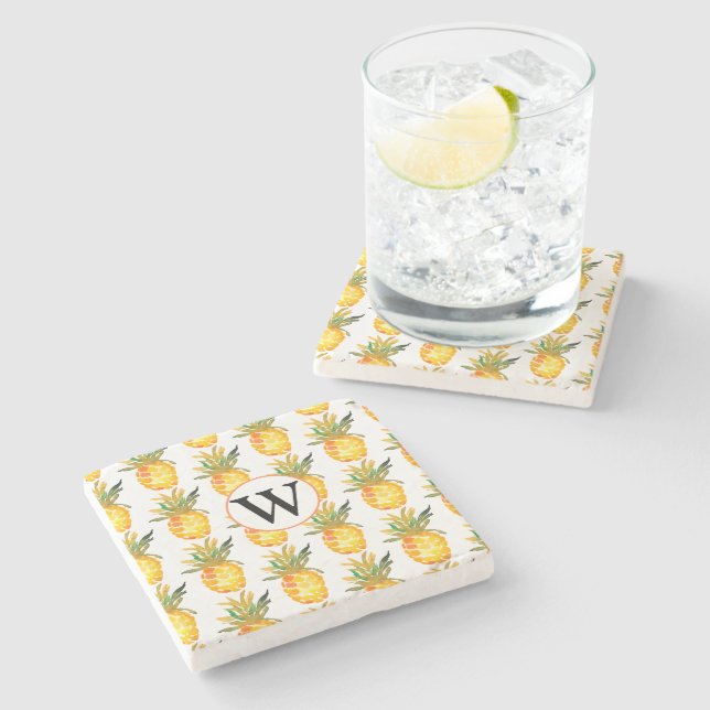 Monogram tropisk ananas stenunderlägg (Sidan)