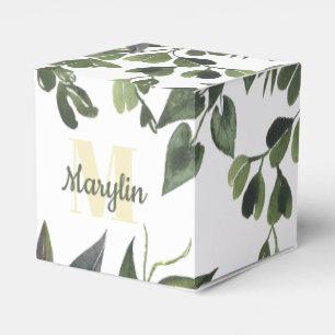 Monogram Tropisk Lövverk Minimal design Presentaskar