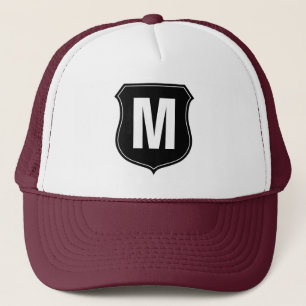 Monogram truckerhatt med anpassad bokstav truckerkeps