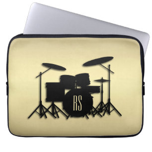 Monogram trumuppsättning Guld Laptop Fodral