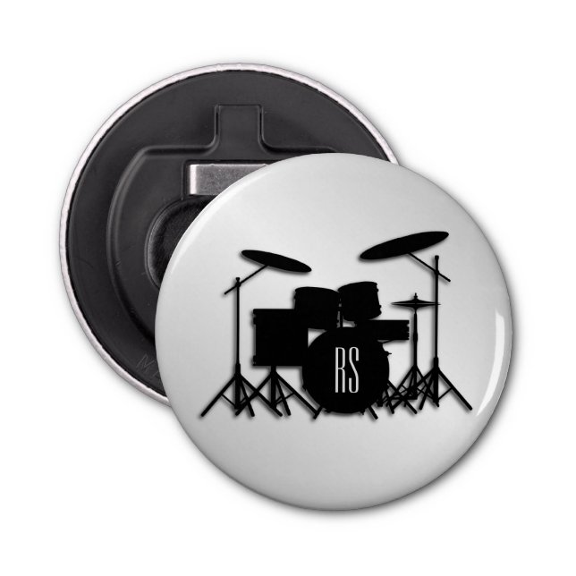 Monogram trumuppsättning Silver Flasköppnare (Framsidan)